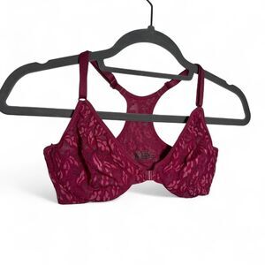Victorias Secret Burgundy Full Coverage Racerback Bra Size 34C